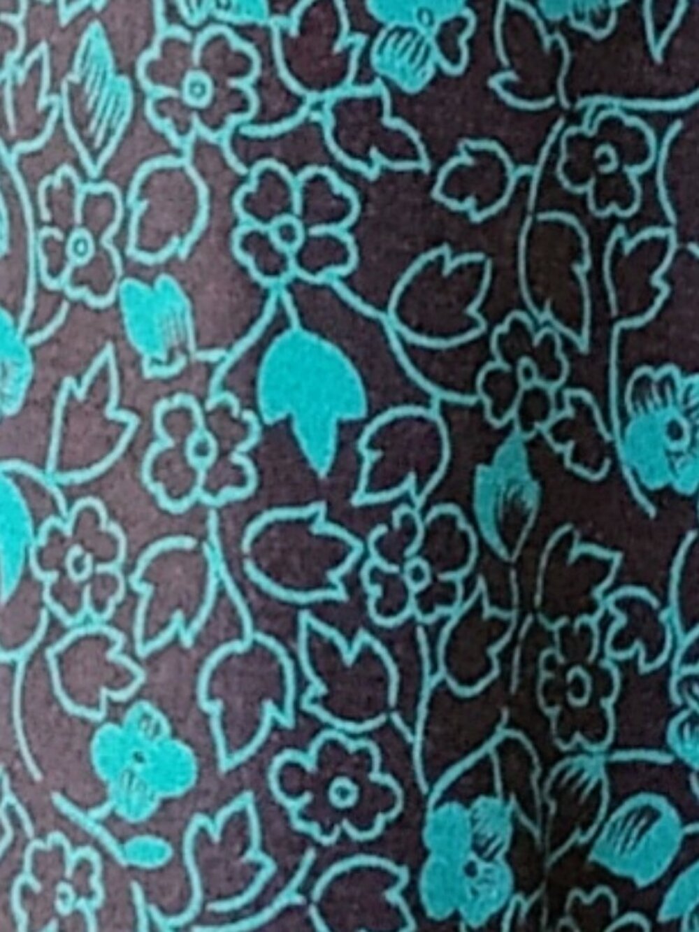 Vintage 1980s Green & Black Puff Sleeve Floral Pleated Dress Cottagecore Plus 18 - Picture 7 of 12